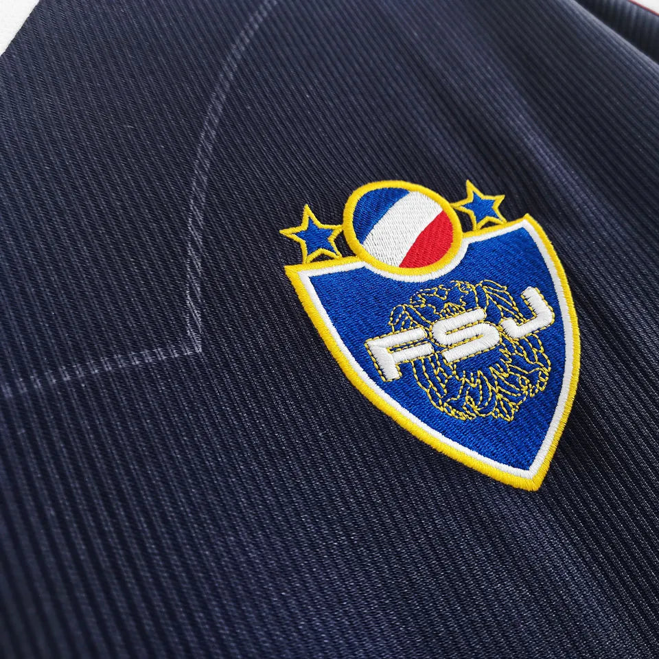 1998 Yugoslavia Home Blue Retro Soccer Jersey Detail 4