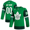 Men's Toronto Maple Leafs Kelly Green St. Patrick's Day Authentic Custom Jerseys