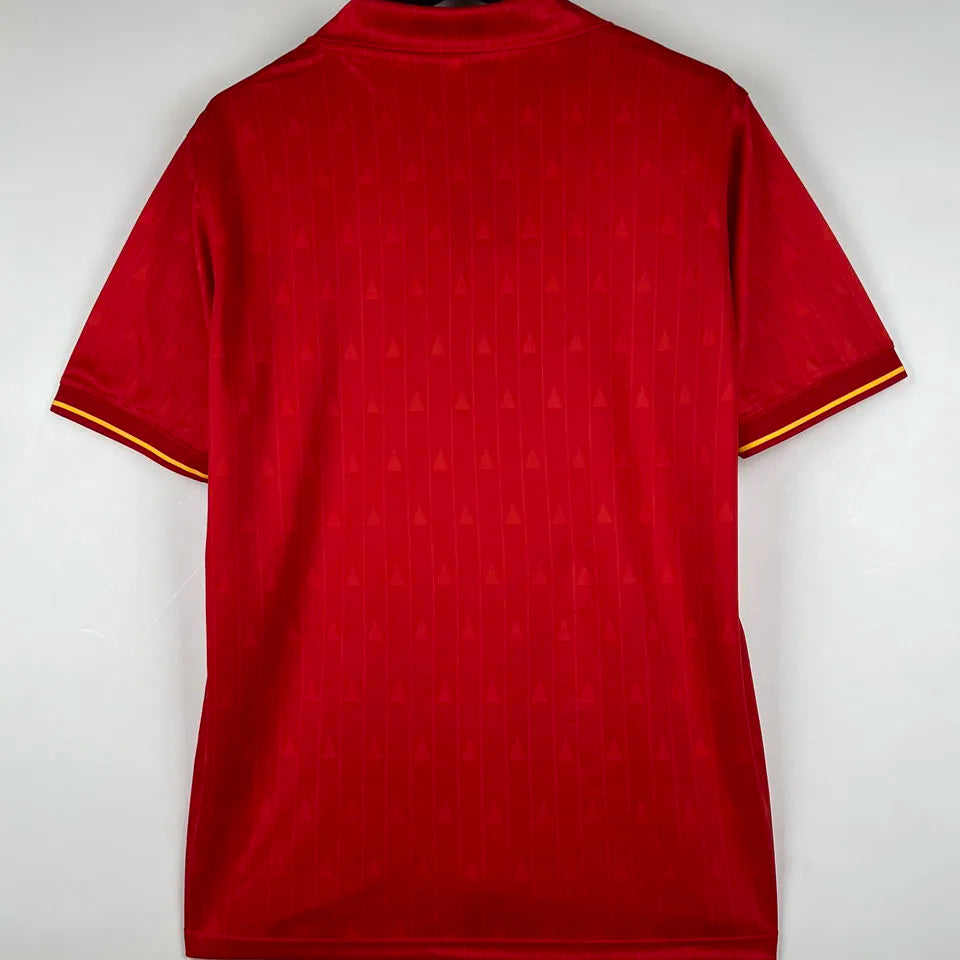 1988/91 Spain Home Red Retro Soccer Jersey Back