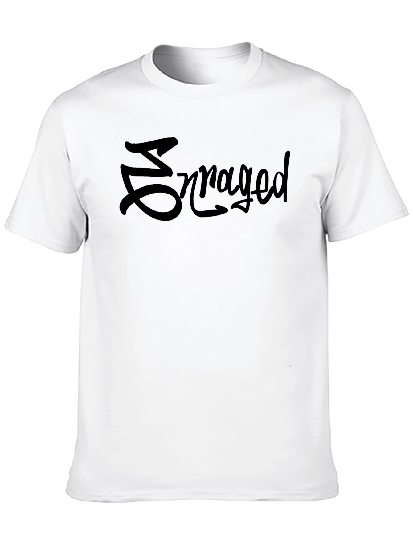 Enraged Graphic Tee - Black Cotton Comfort
