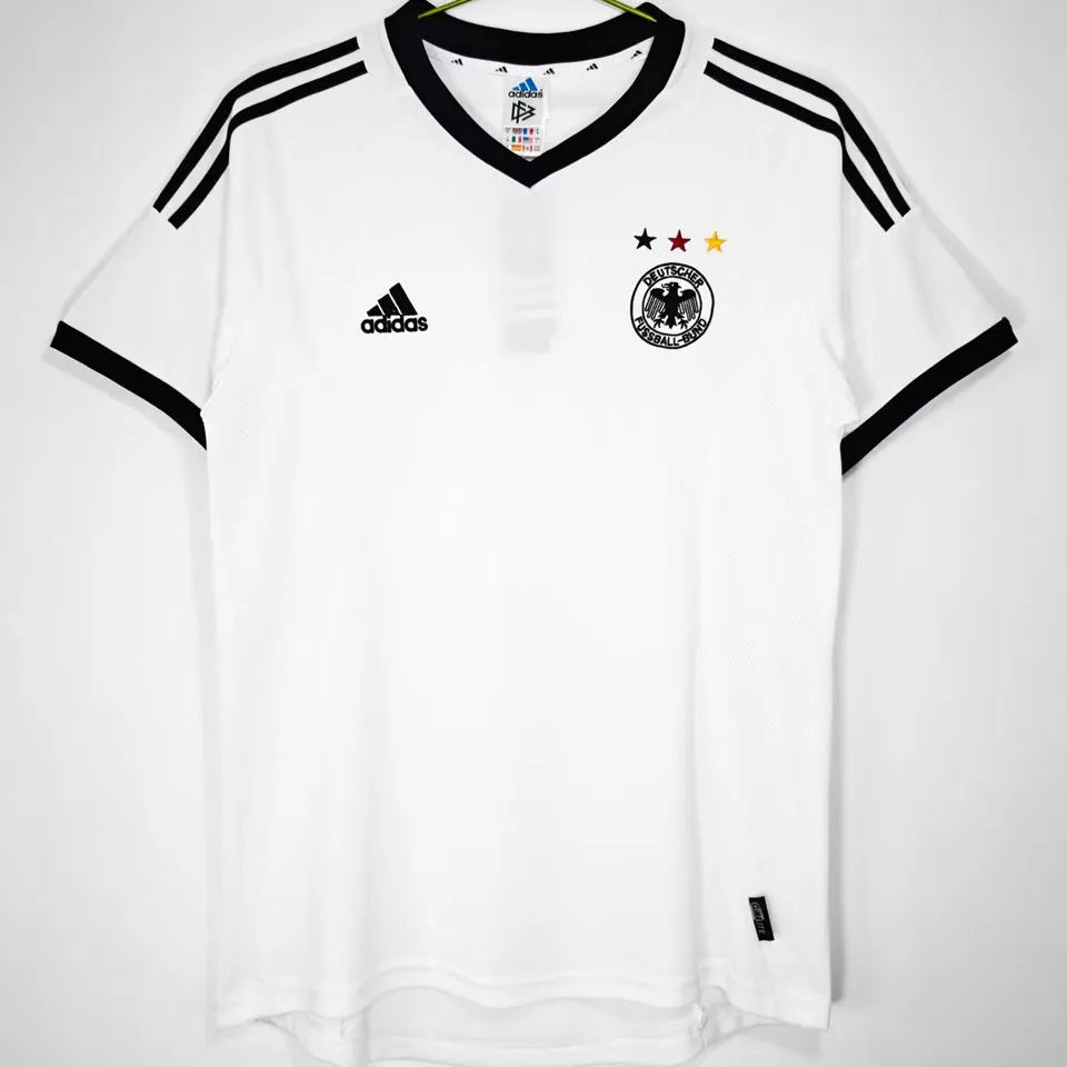 2002/03 Germany Home White Retro Soccer Jersey Front