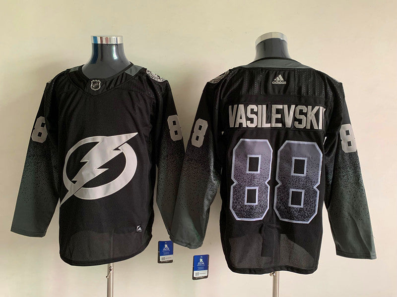 Men's Tampa Bay Lightning Andrei Vasilevskiy #88 Black Home Breakaway Player Jerseys