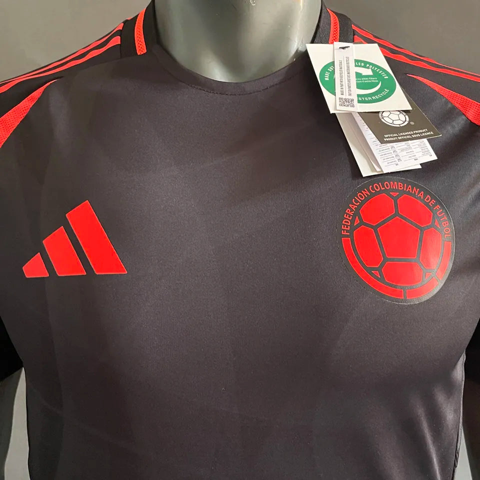 2024/25 Colombia Away Black Player Version Soccer Jersey Detail 2