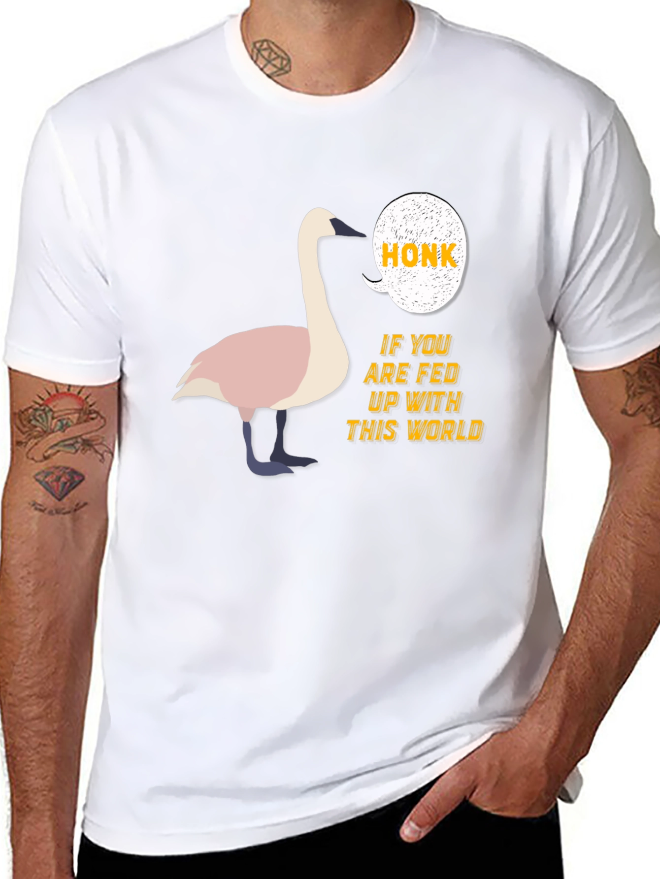 Honk Fed Up Swan T-Shirt