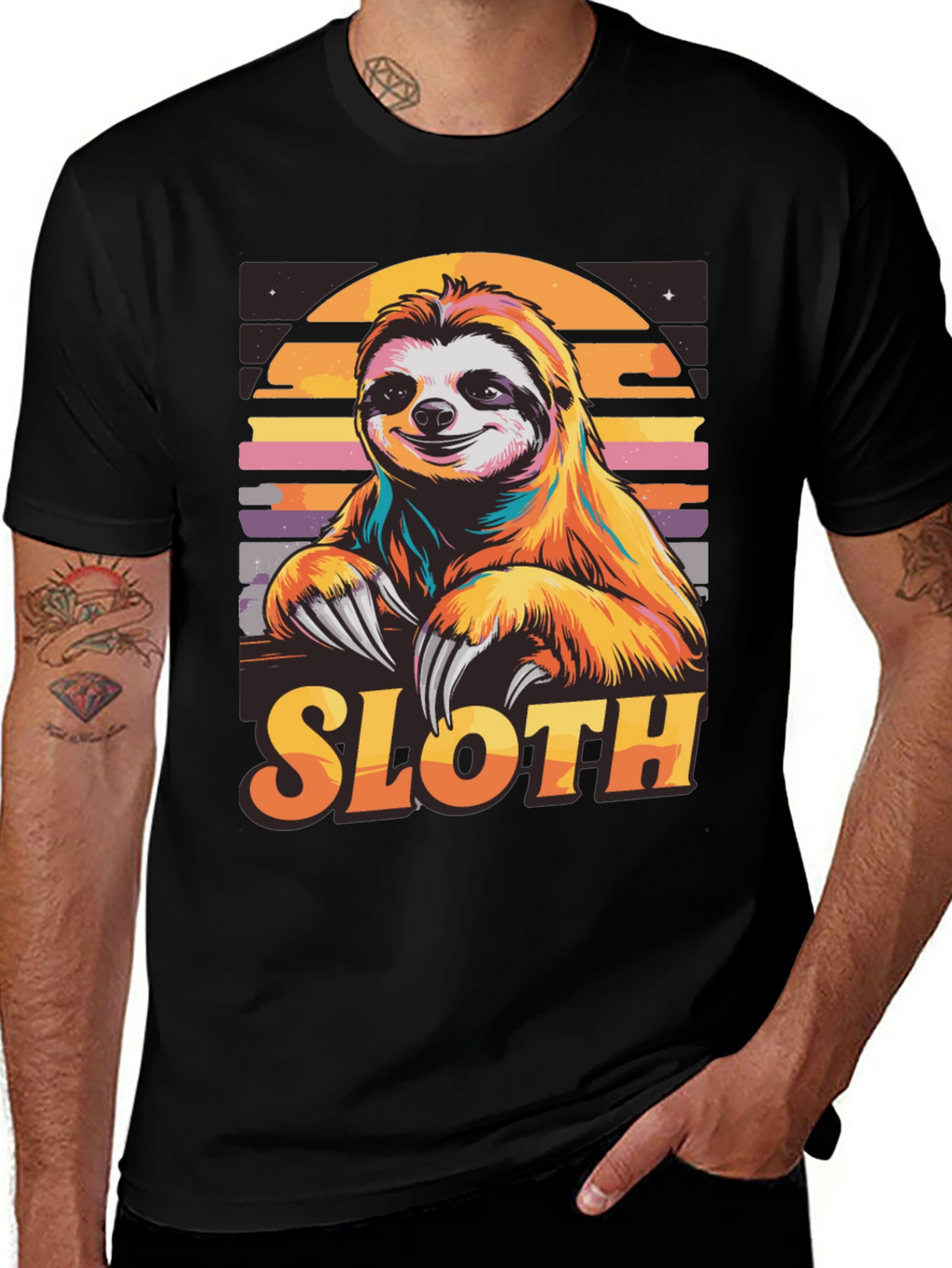 Retro Sloth T-Shirt - Cool Animal Design
