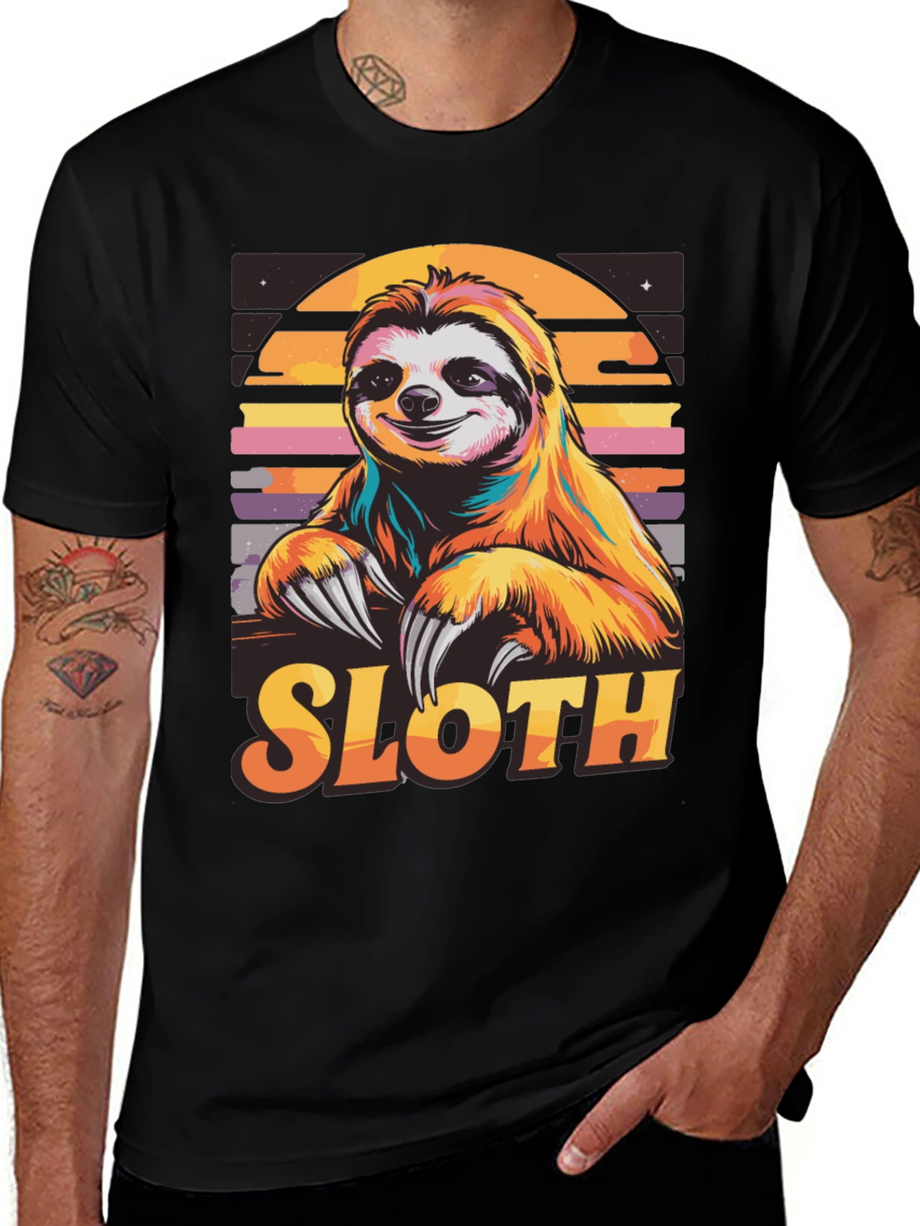 Retro Sloth T-Shirt - Cool Animal Design