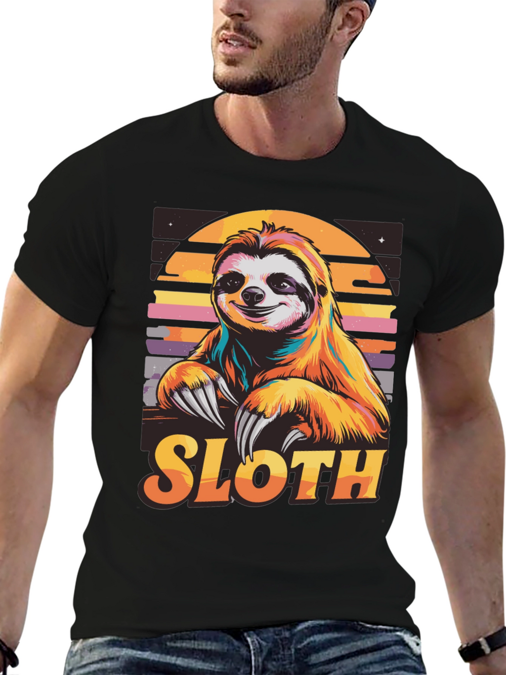 Retro Sloth T-Shirt - Cool Animal Design