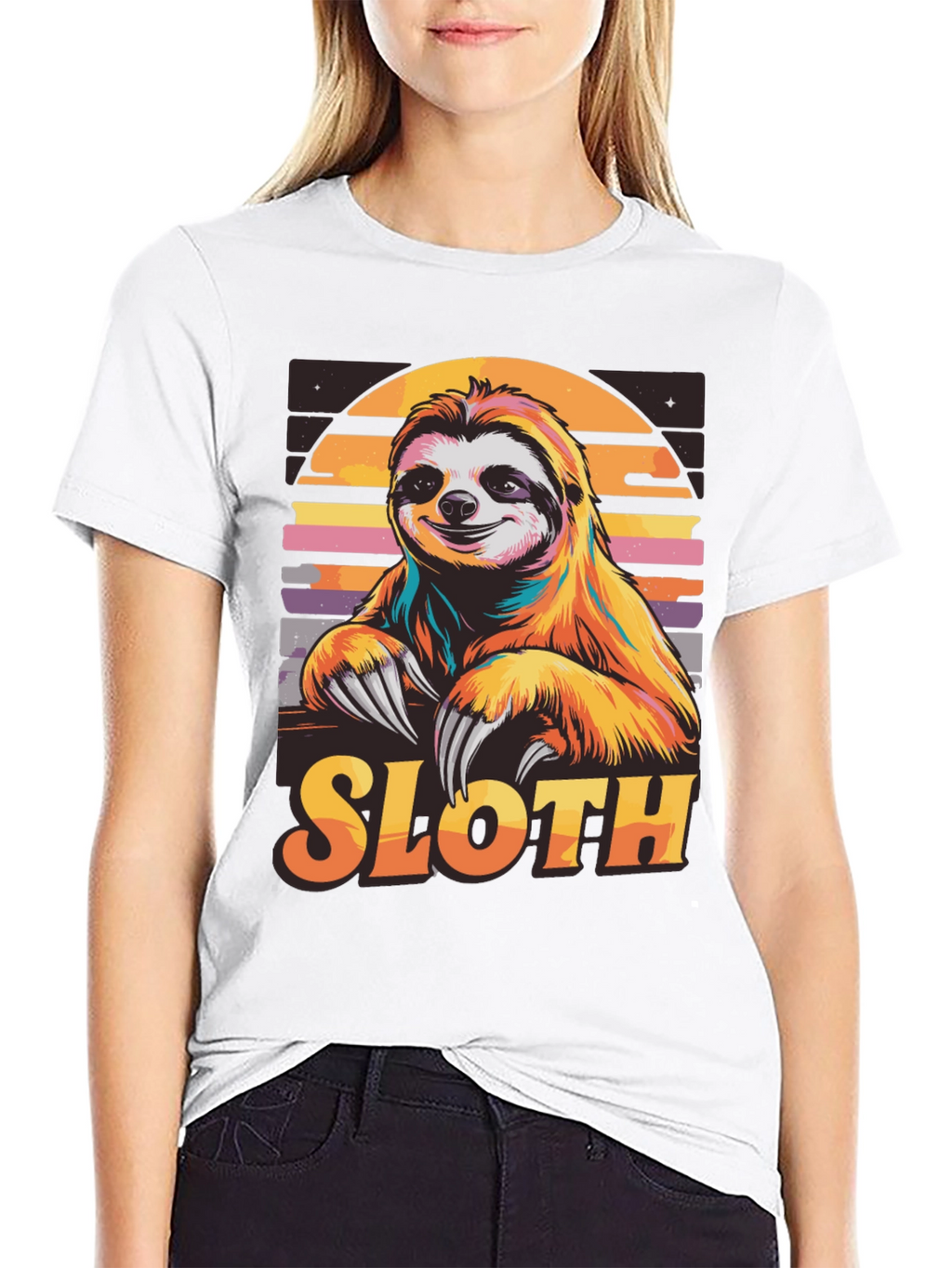 Retro Sloth T-Shirt - Cool Animal Design