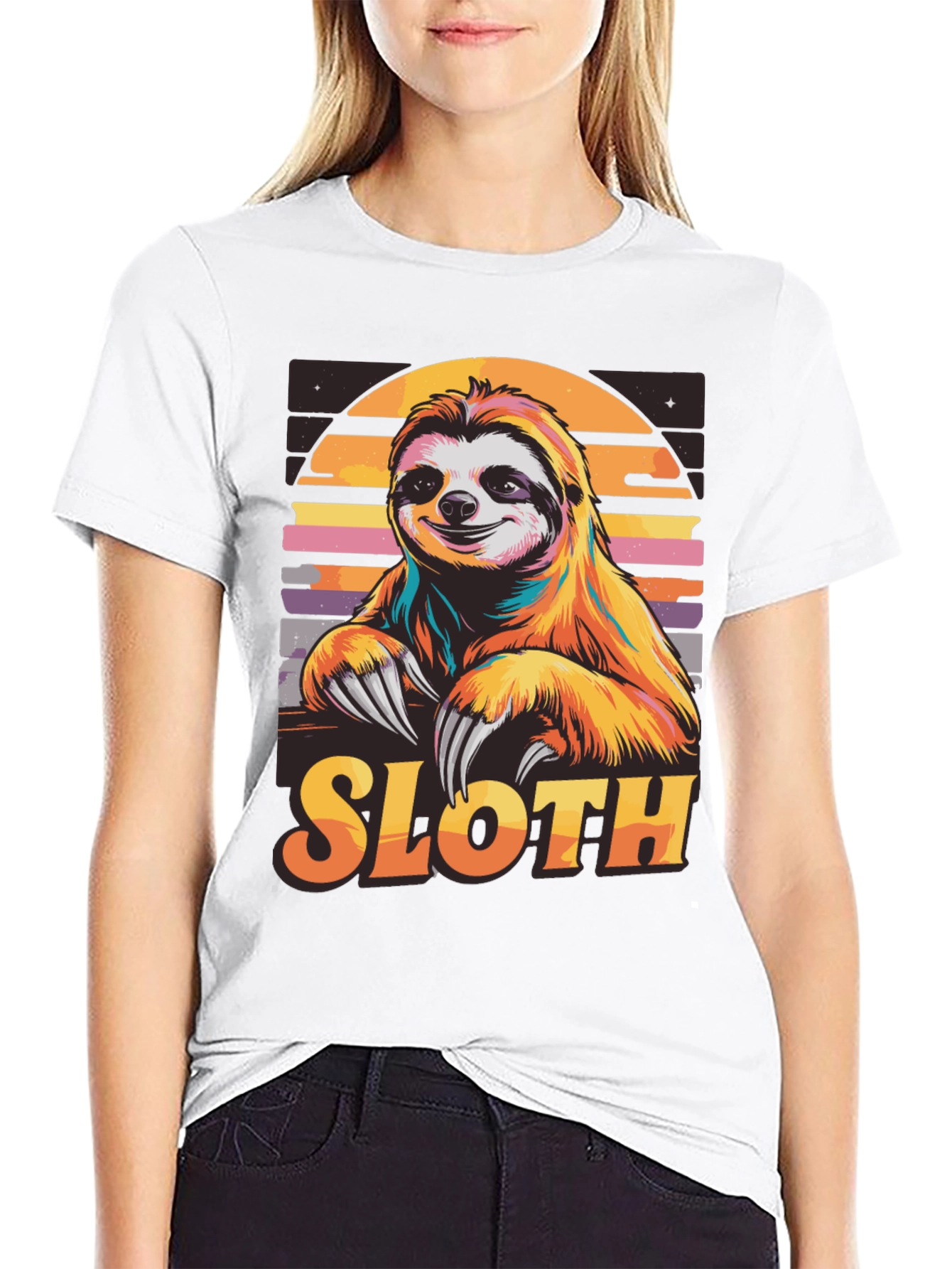Retro Sloth T-Shirt - Cool Animal Design