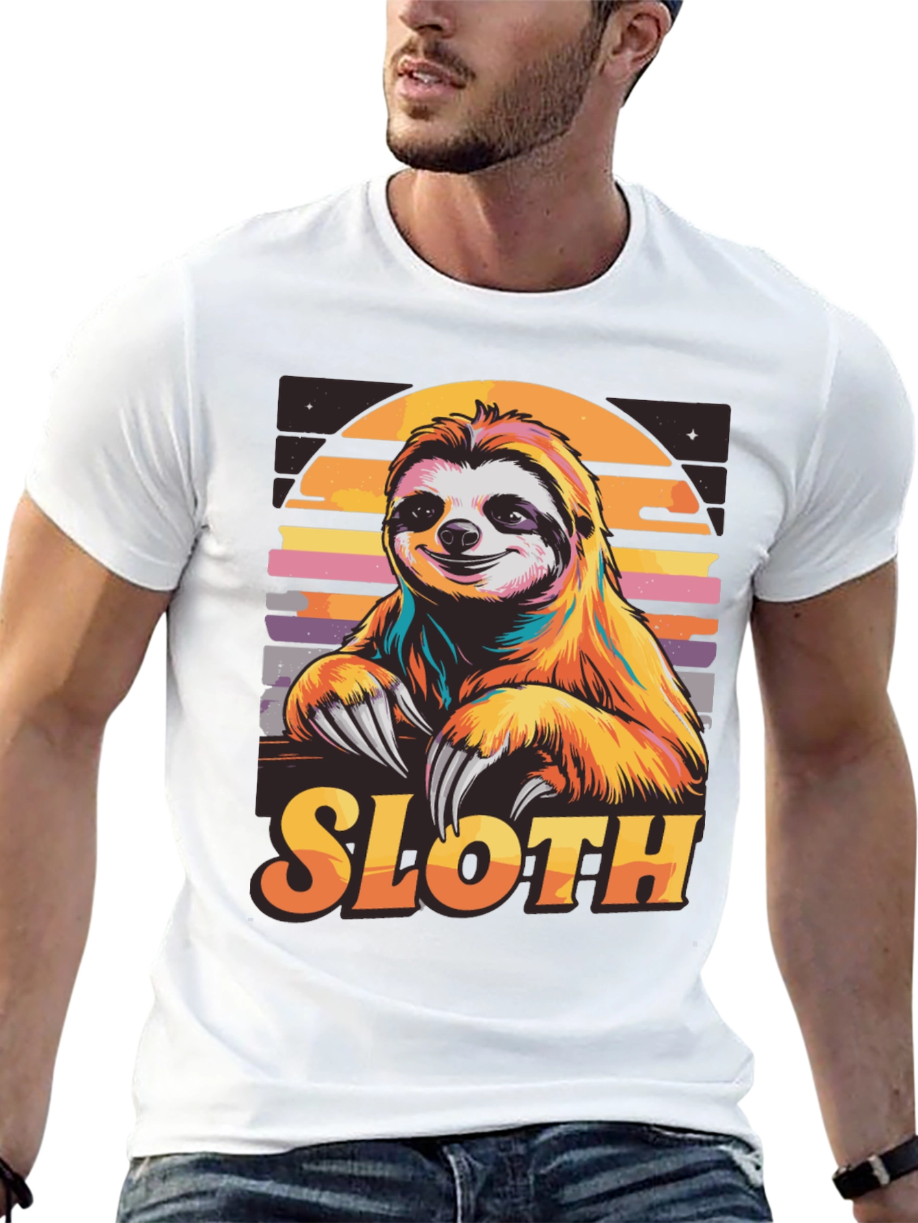 Retro Sloth T-Shirt - Cool Animal Design
