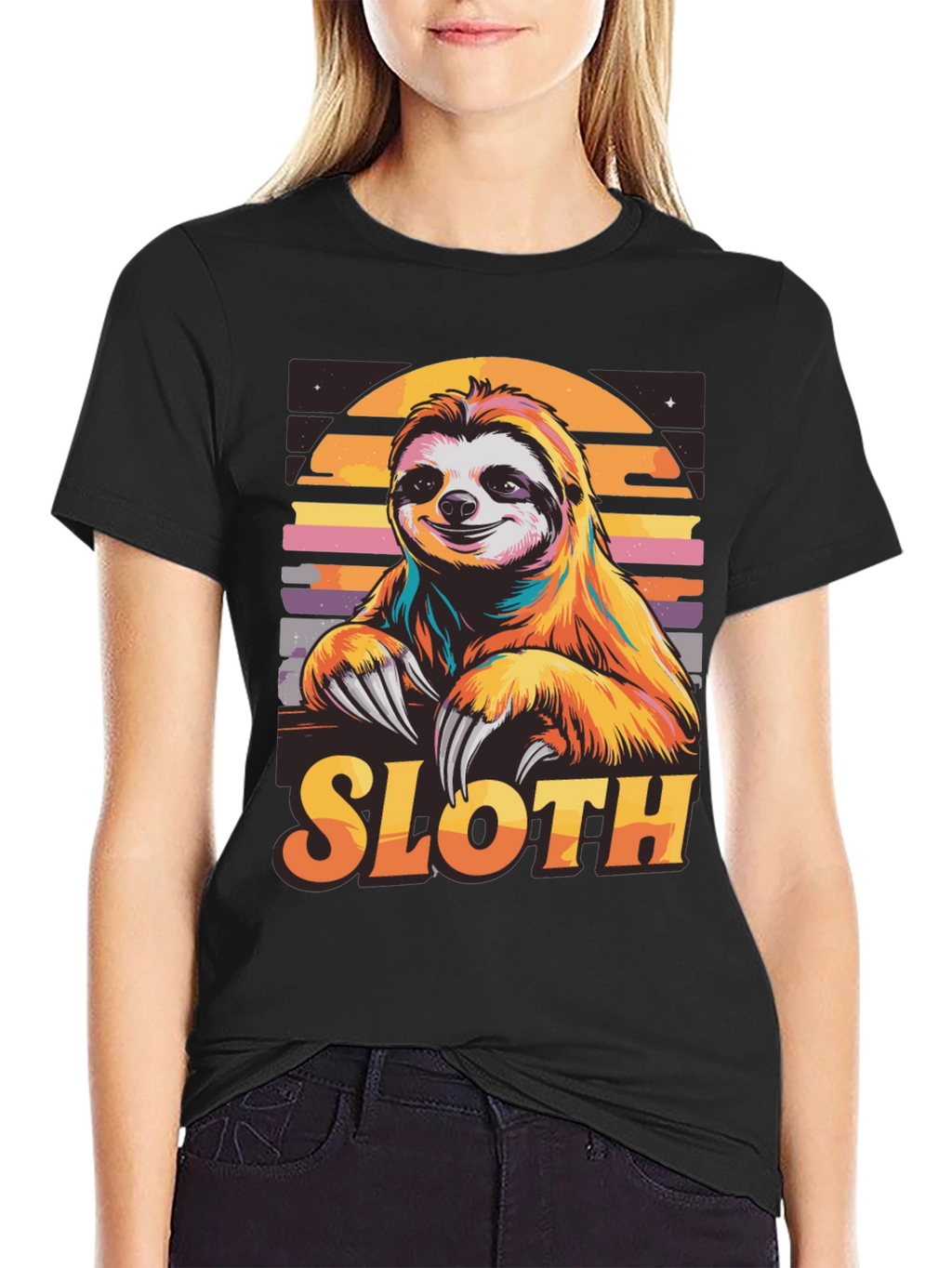 Retro Sloth T-Shirt - Cool Animal Design