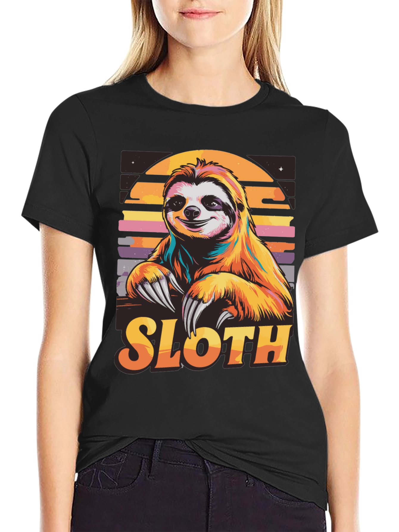 Retro Sloth T-Shirt - Cool Animal Design