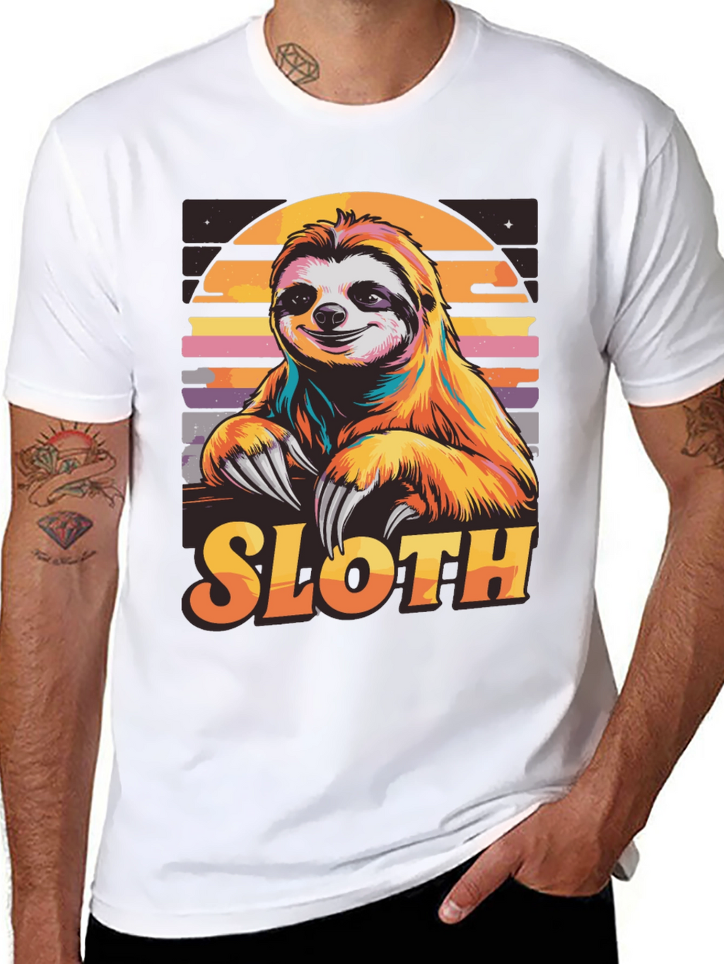 Retro Sloth T-Shirt - Cool Animal Design