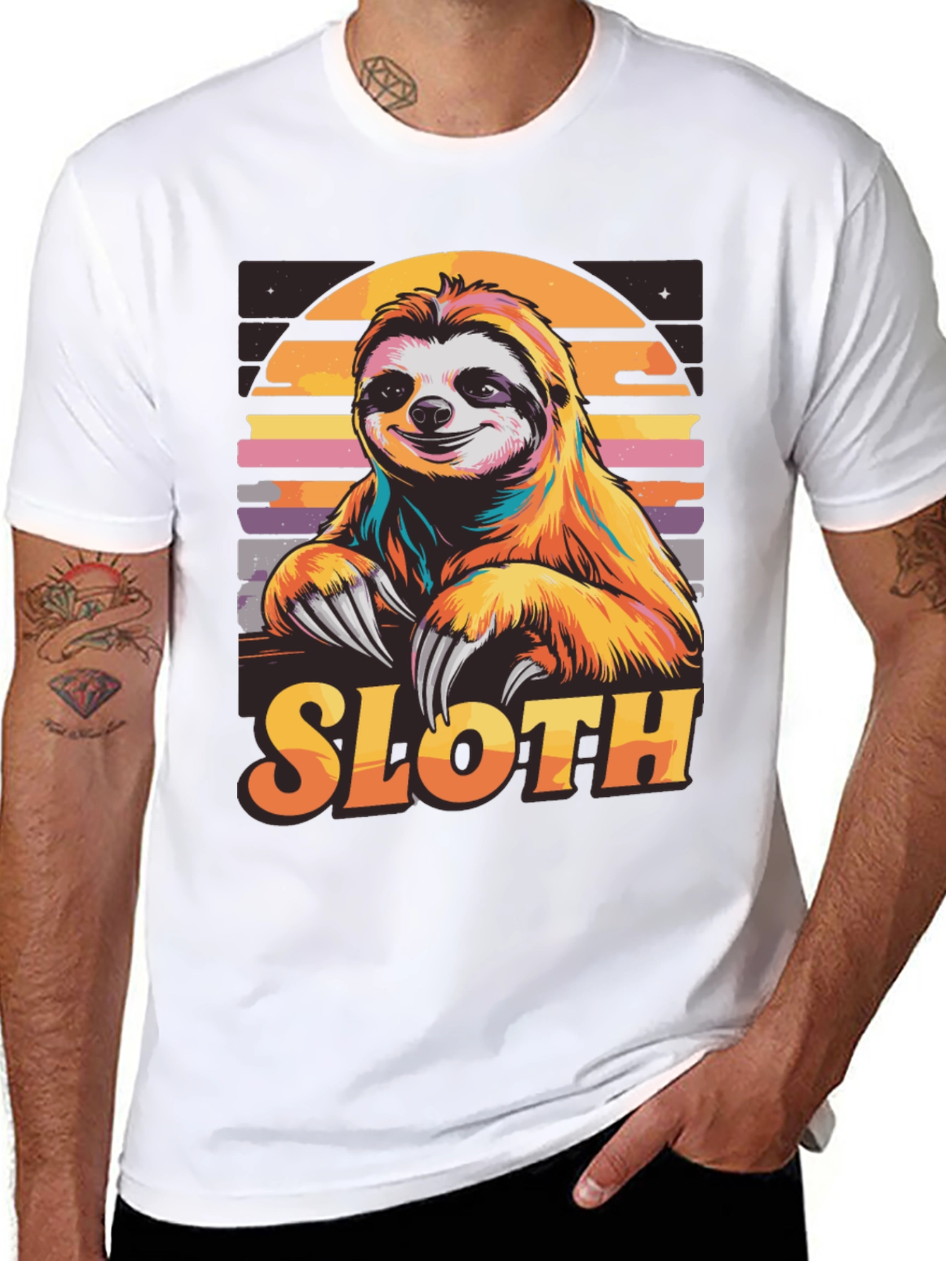 Retro Sloth T-Shirt - Cool Animal Design