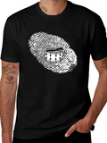 Drummer Fingerprint Black T-Shirt