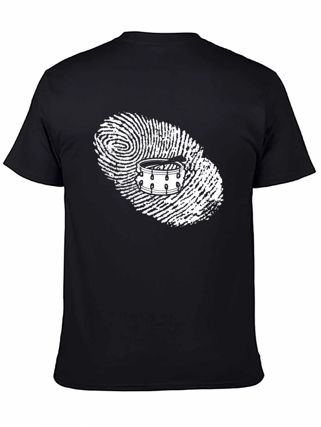 Drummer Fingerprint Black T-Shirt