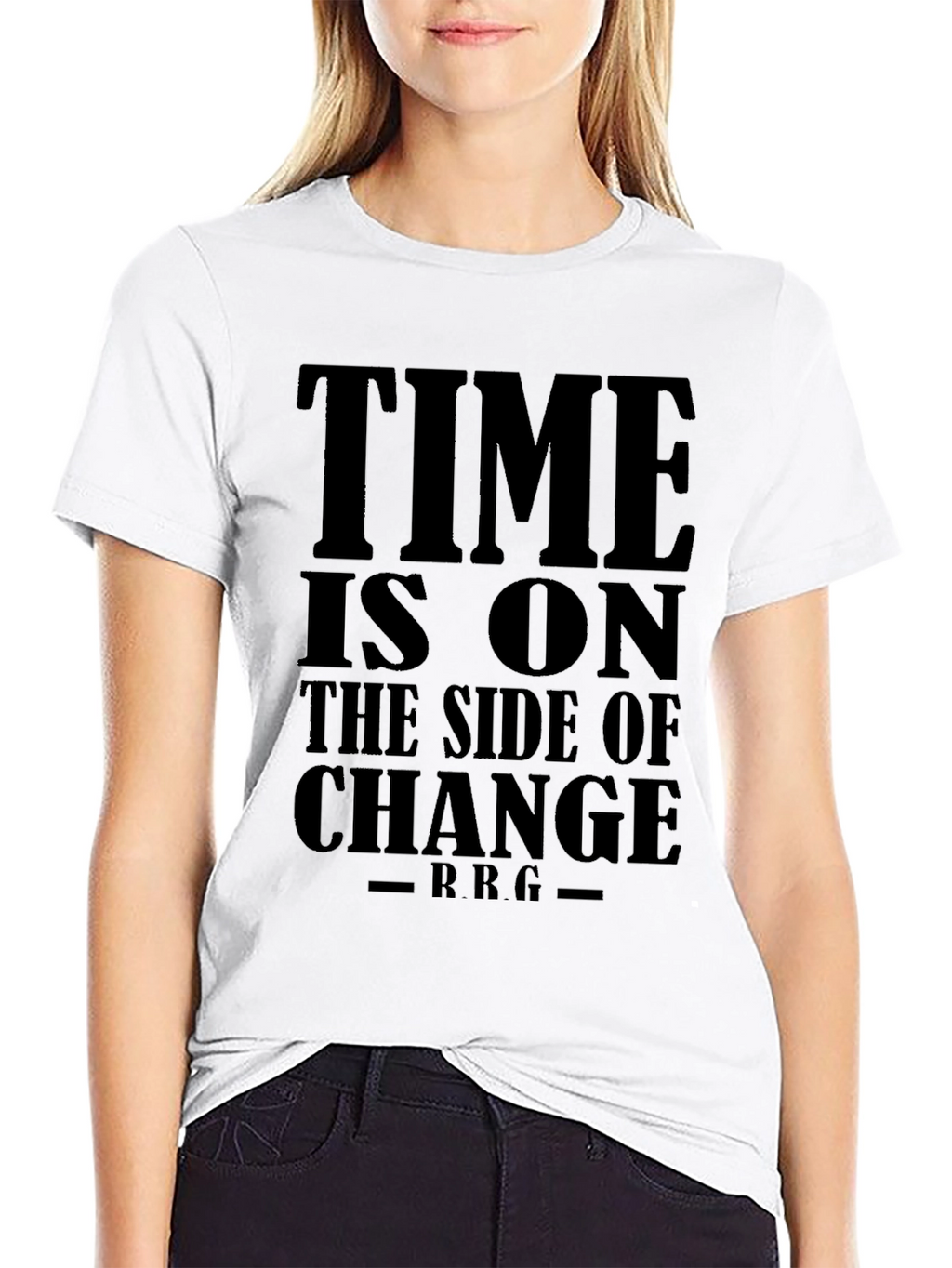 Time is On The Side of Change Black T-Shirt