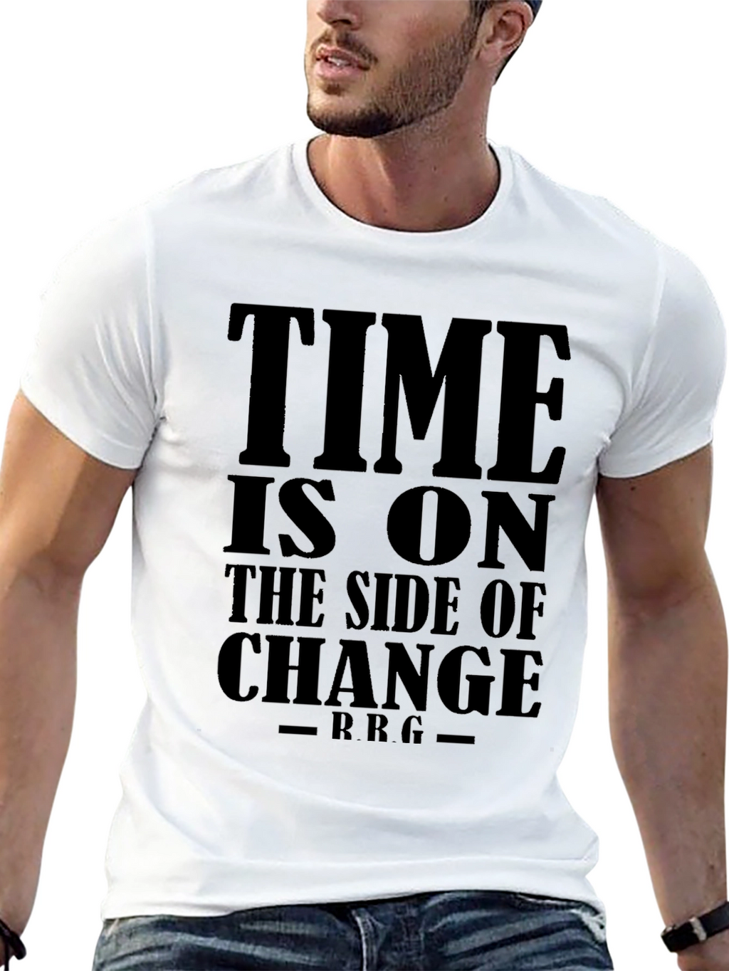 Time is On The Side of Change Black T-Shirt
