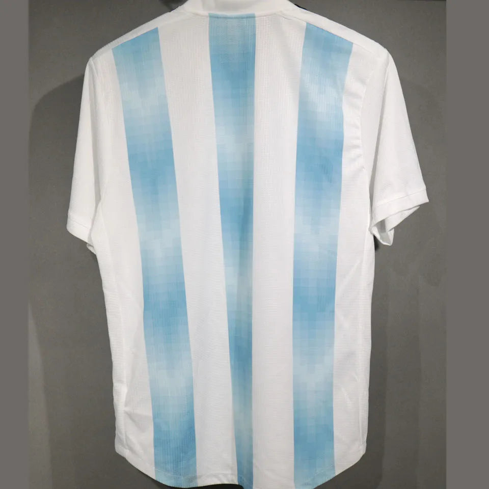 2018 Argentina Home Retro Player Version Soccer Jersey Back