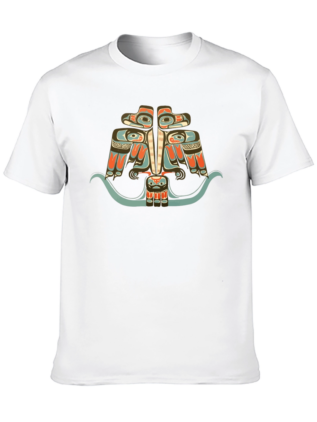 Tribal Art Eagle Graphic Tee - Black