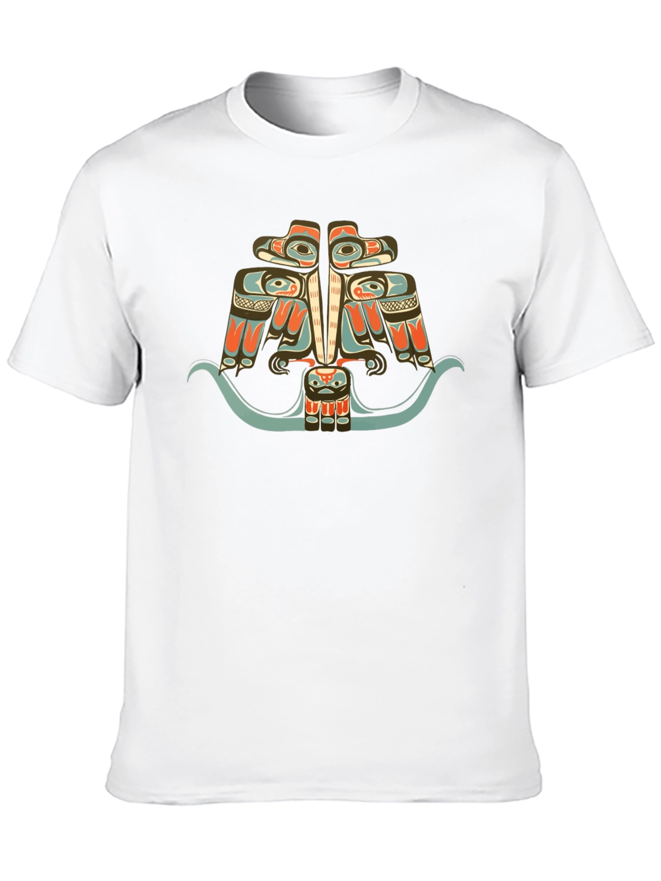 Tribal Art Eagle Graphic Tee - Black