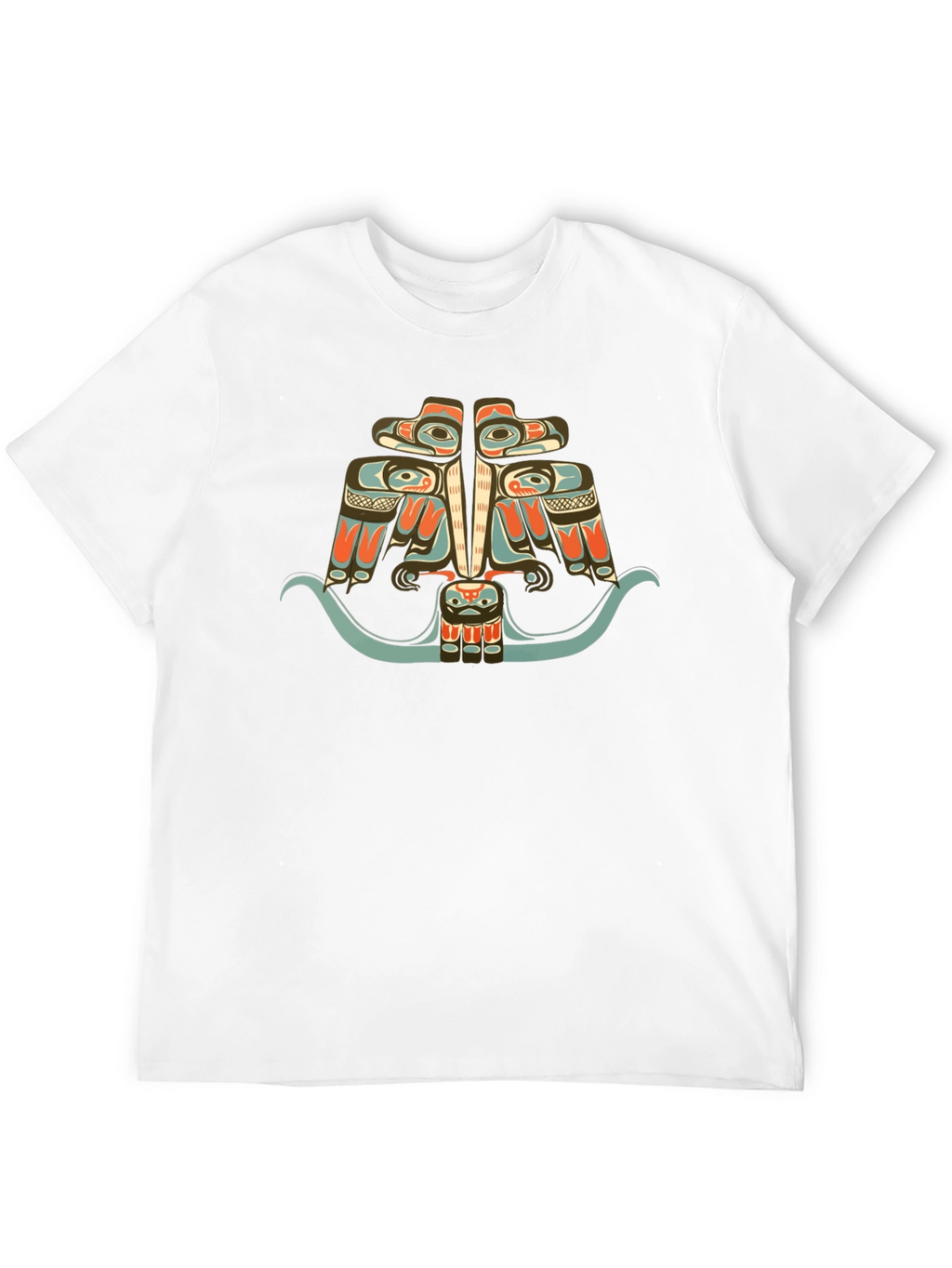 Tribal Art Eagle Graphic Tee - Black