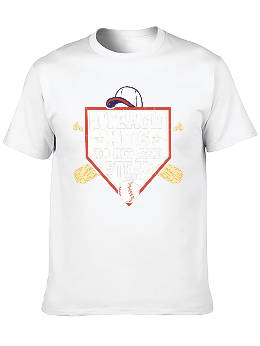 I Teach Kids To Hit and Steal Baseball T-Shirt