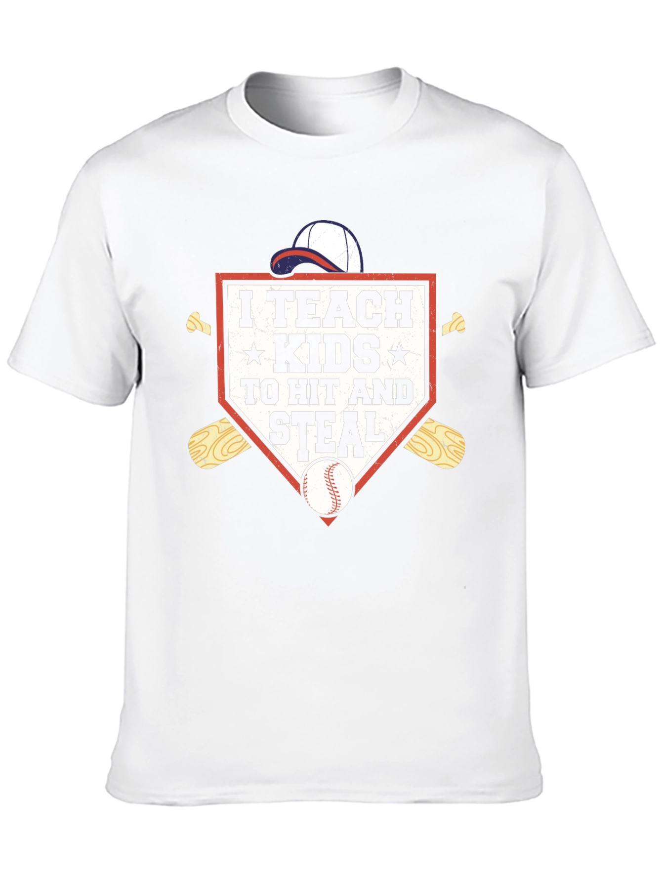 I Teach Kids To Hit and Steal Baseball T-Shirt