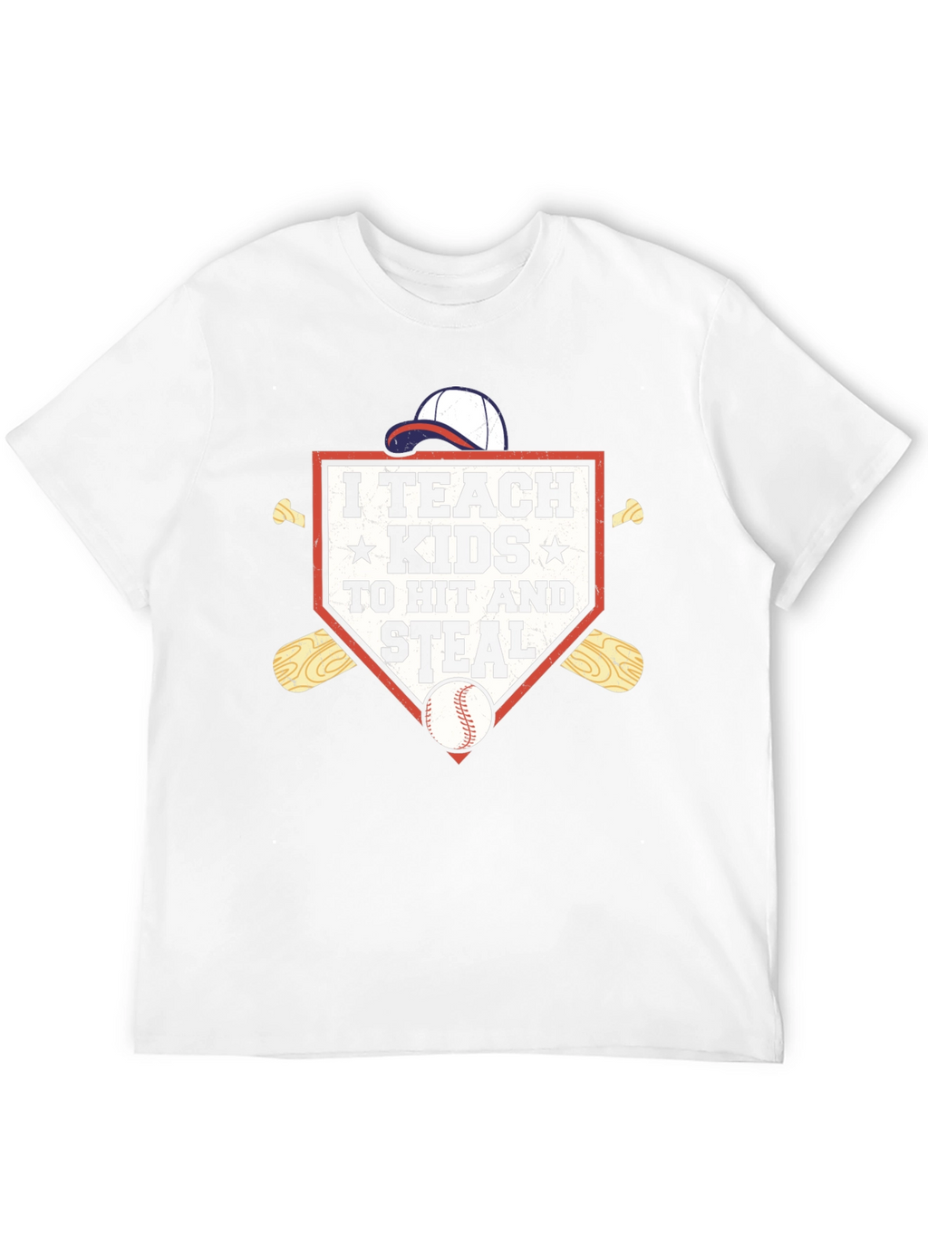 I Teach Kids To Hit and Steal Baseball T-Shirt