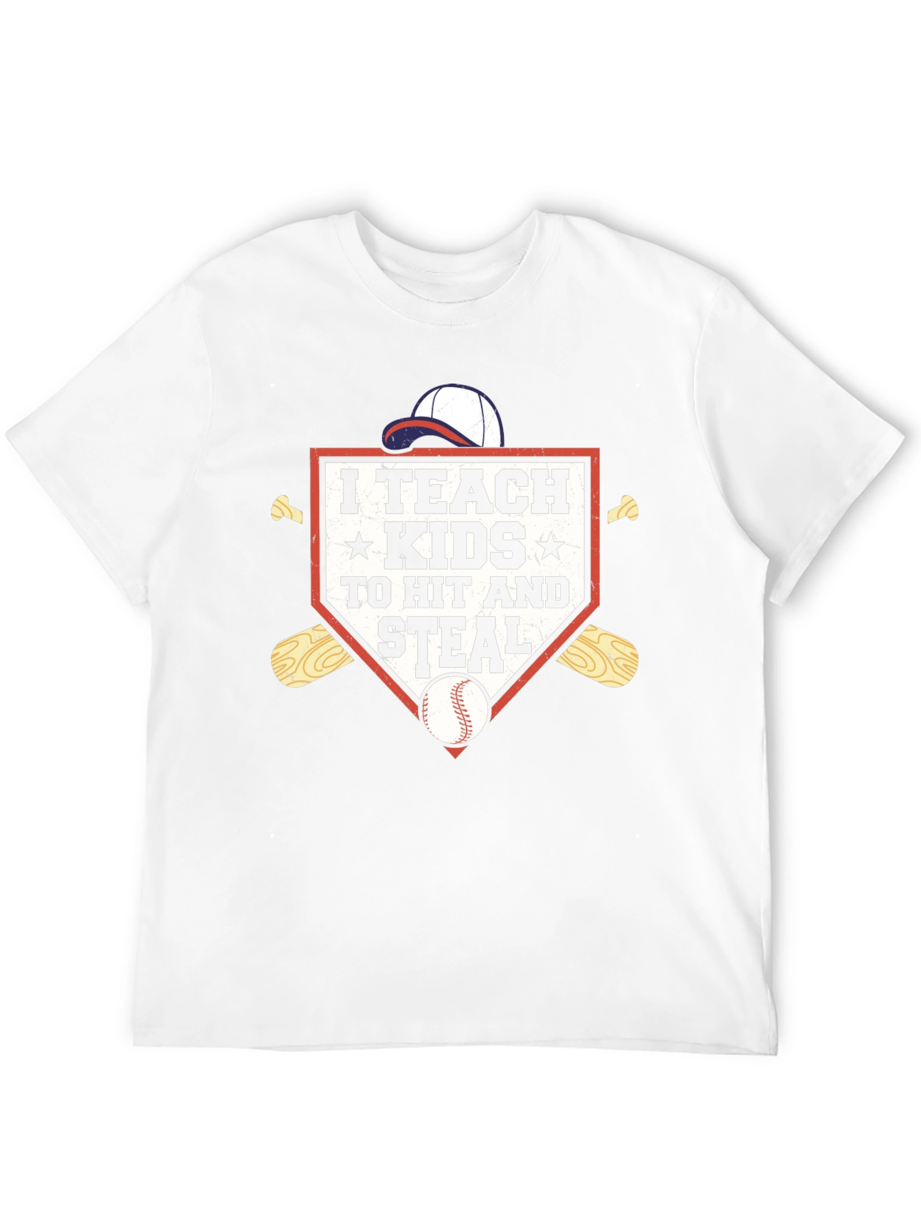 I Teach Kids To Hit and Steal Baseball T-Shirt