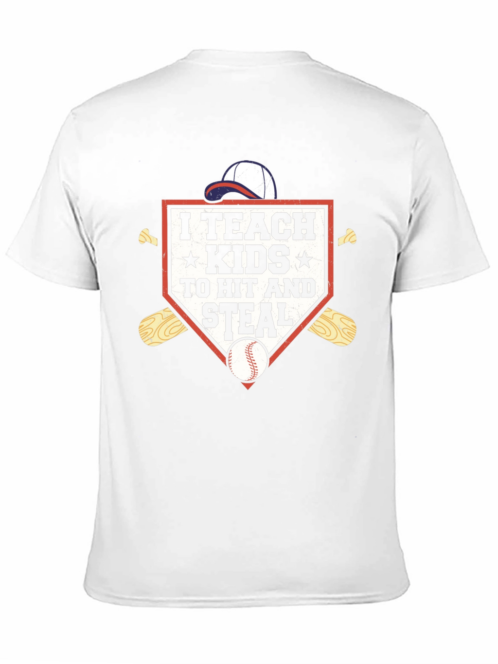 I Teach Kids To Hit and Steal Baseball T-Shirt