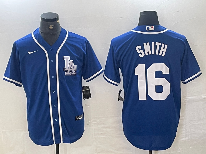 Men's Los Angeles Dodgers Will Smith #16 Blue Limited Player Jerseys