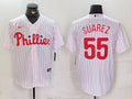 Men's Philadelphia Phillies Ranger Suarez #55 White Home Replica Player Jerseys