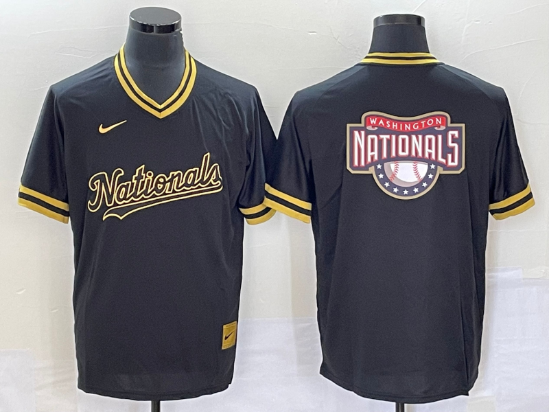 Men's Washington Nationals Black Alternate Authentic Team Jerseys