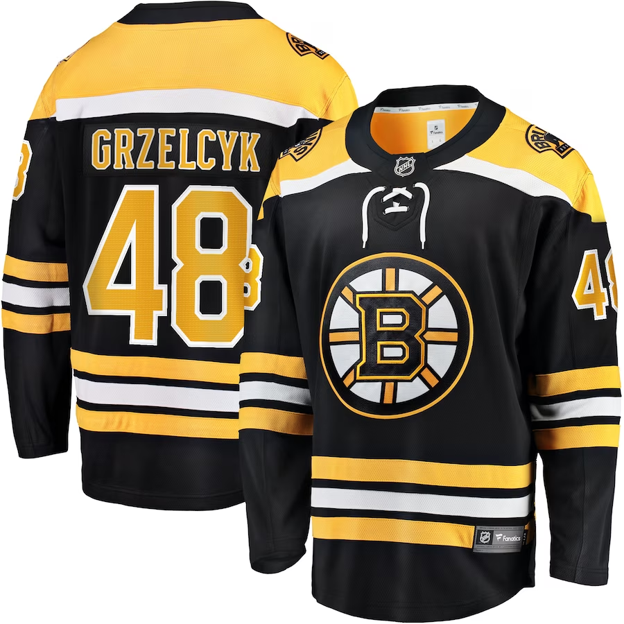 Men's Boston Bruins Matt Grzelcyk #48 Black Player Game Jerseys