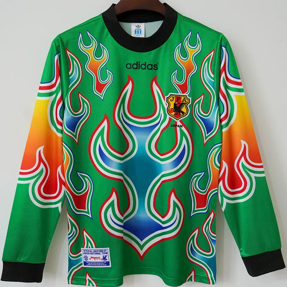 1998 Japan Goalkeeper Retro Long Sleeve Jersey Front