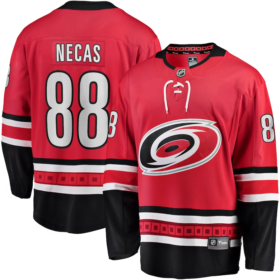 Men's Carolina Hurricanes Martin Necas #88 Red Home Breakaway Player Jerseys