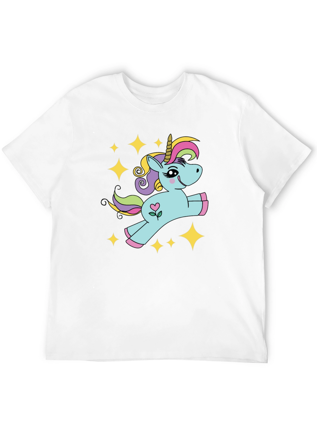 Cute Unicorn Stars Graphic T-Shirt