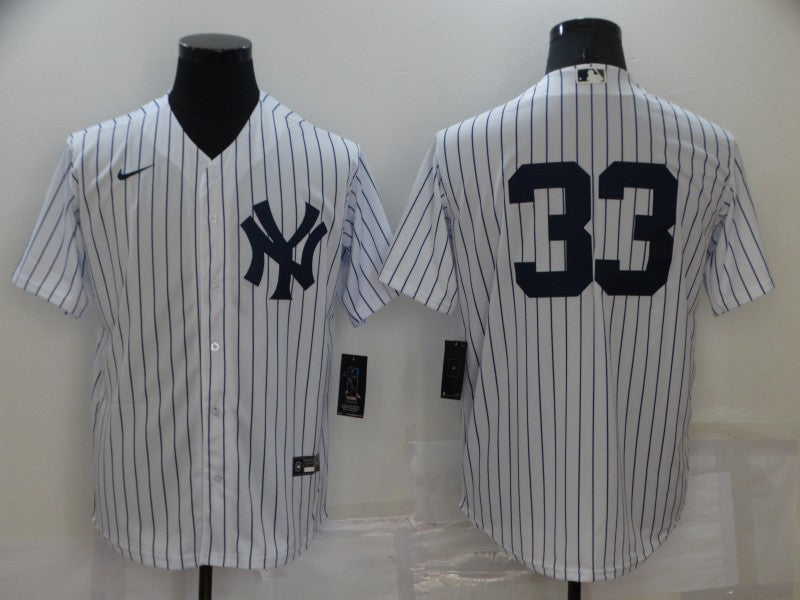 Men's New York Yankees Nick Swisher #33 White Replica Player Name Jerseys