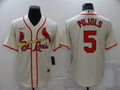 Men's St. Louis Cardinals Albert Pujols #5 Beige Replica Baseball Jerseys