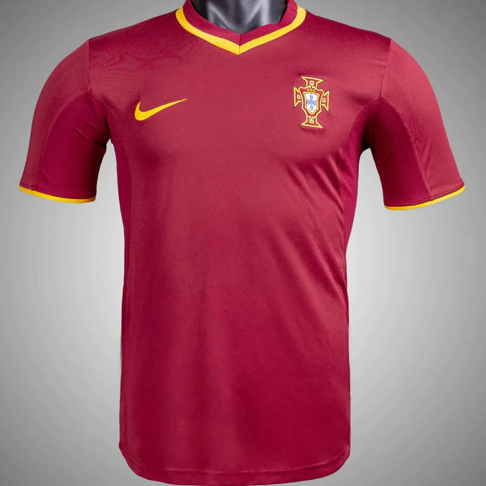 2000 Portugal Home Retro Soccer Jersey Front