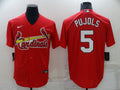 Men's St. Louis Cardinals Albert Pujols #5 Red Replica Baseball Jerseys