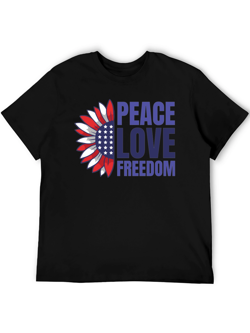 Peace Love Freedom Patriotic T-Shirt