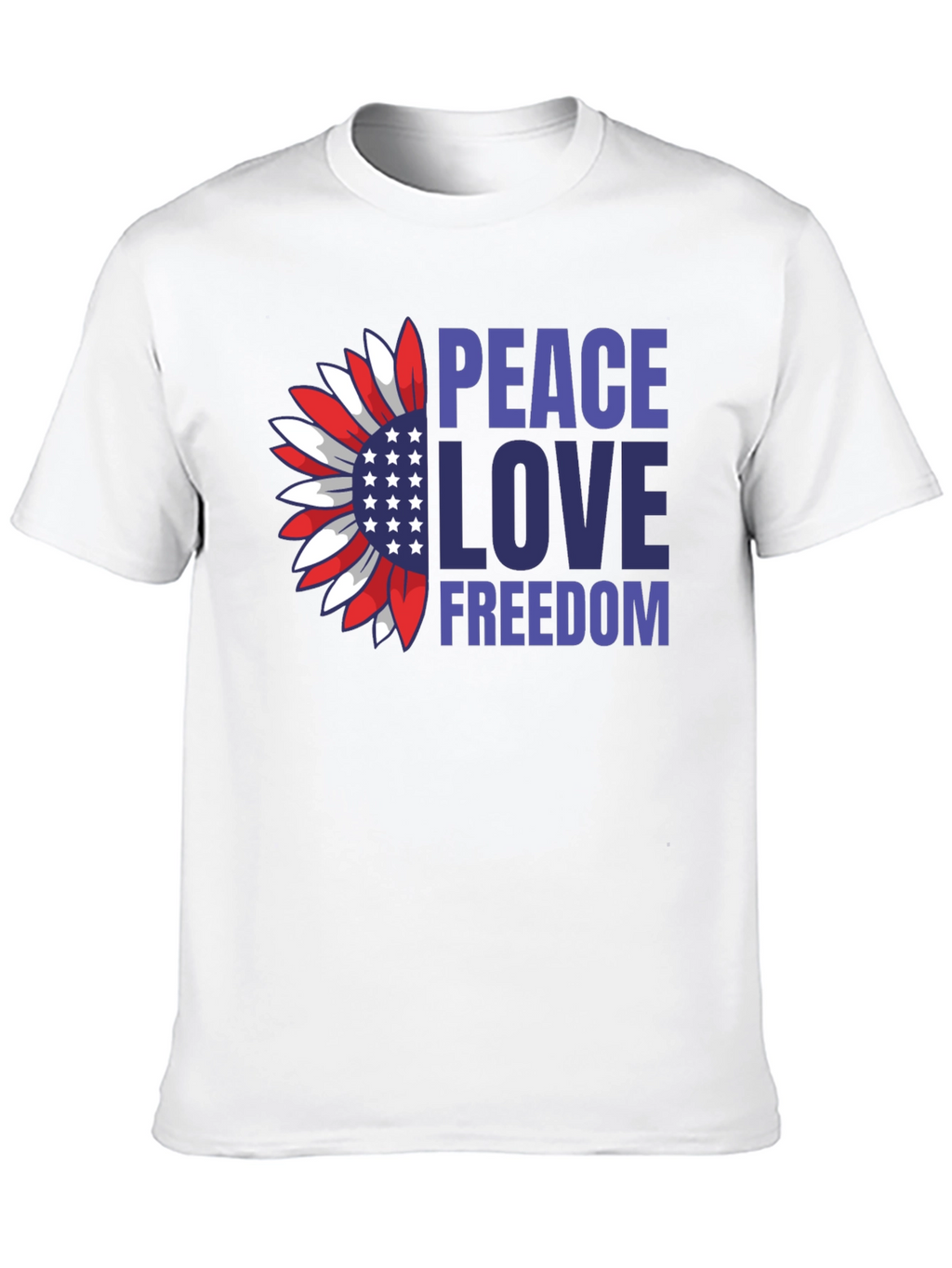 Peace Love Freedom Patriotic T-Shirt