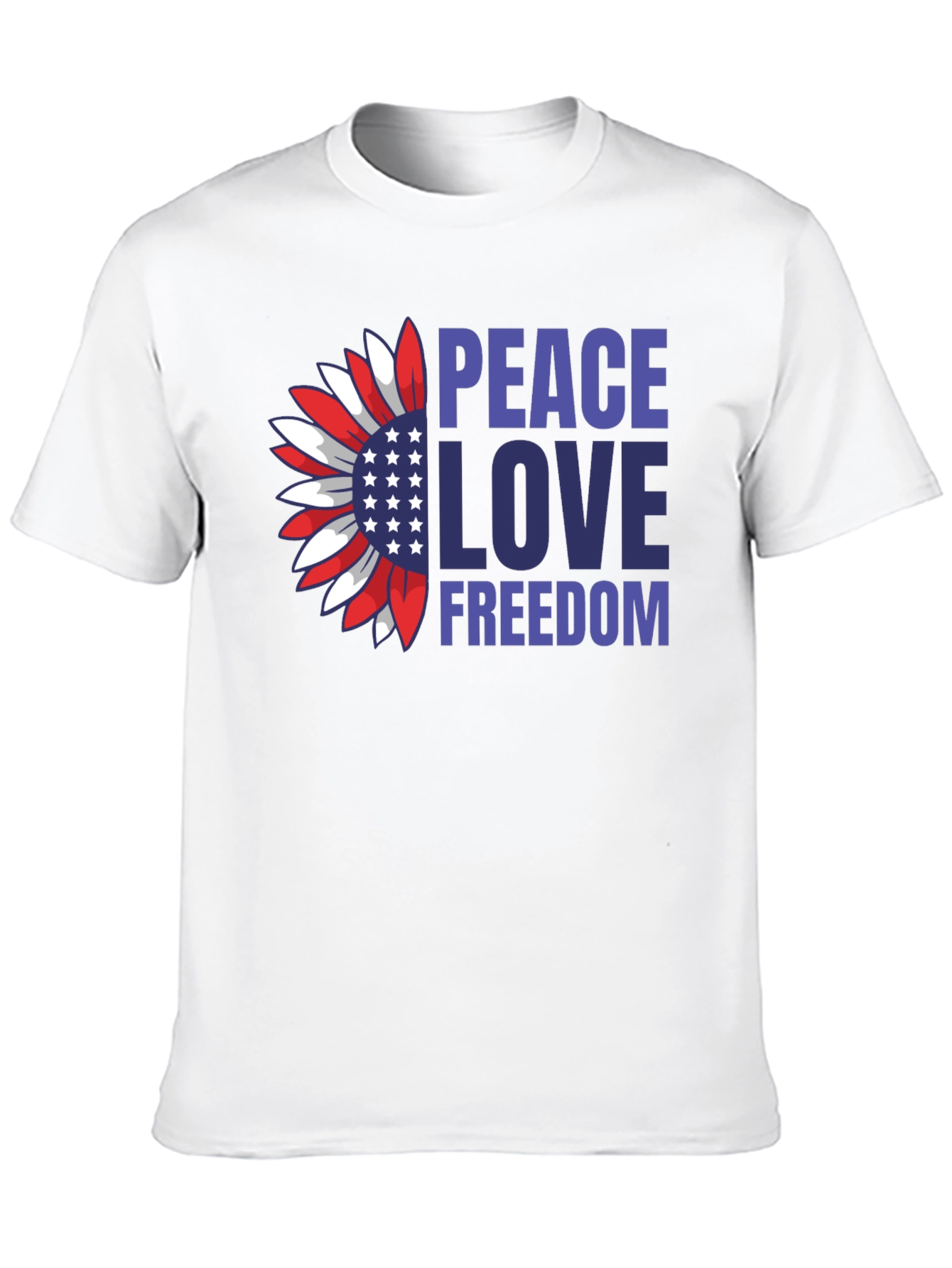 Peace Love Freedom Patriotic T-Shirt