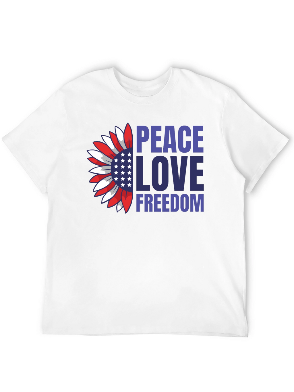 Peace Love Freedom Patriotic T-Shirt