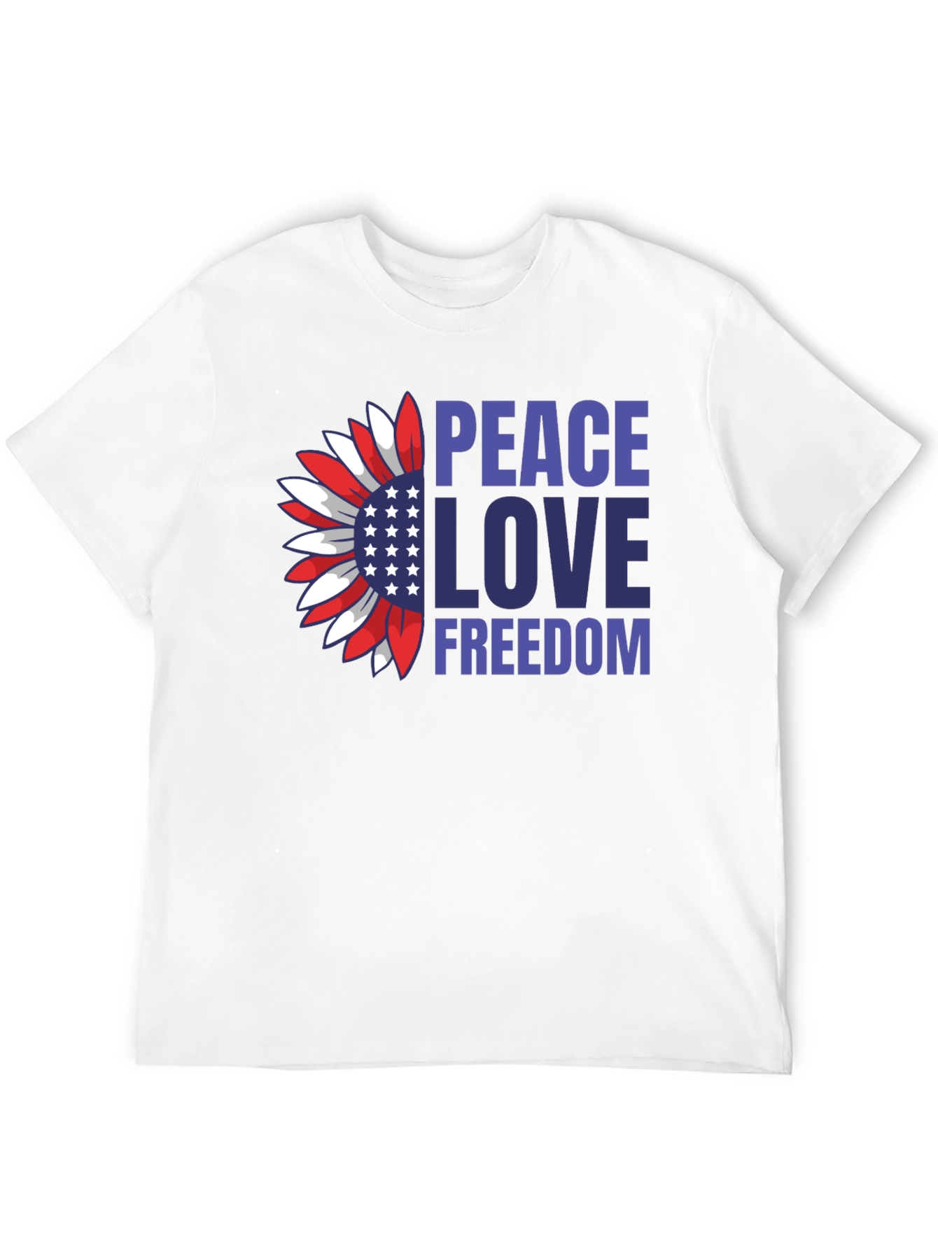 Peace Love Freedom Patriotic T-Shirt