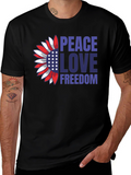 Peace Love Freedom Patriotic T-Shirt