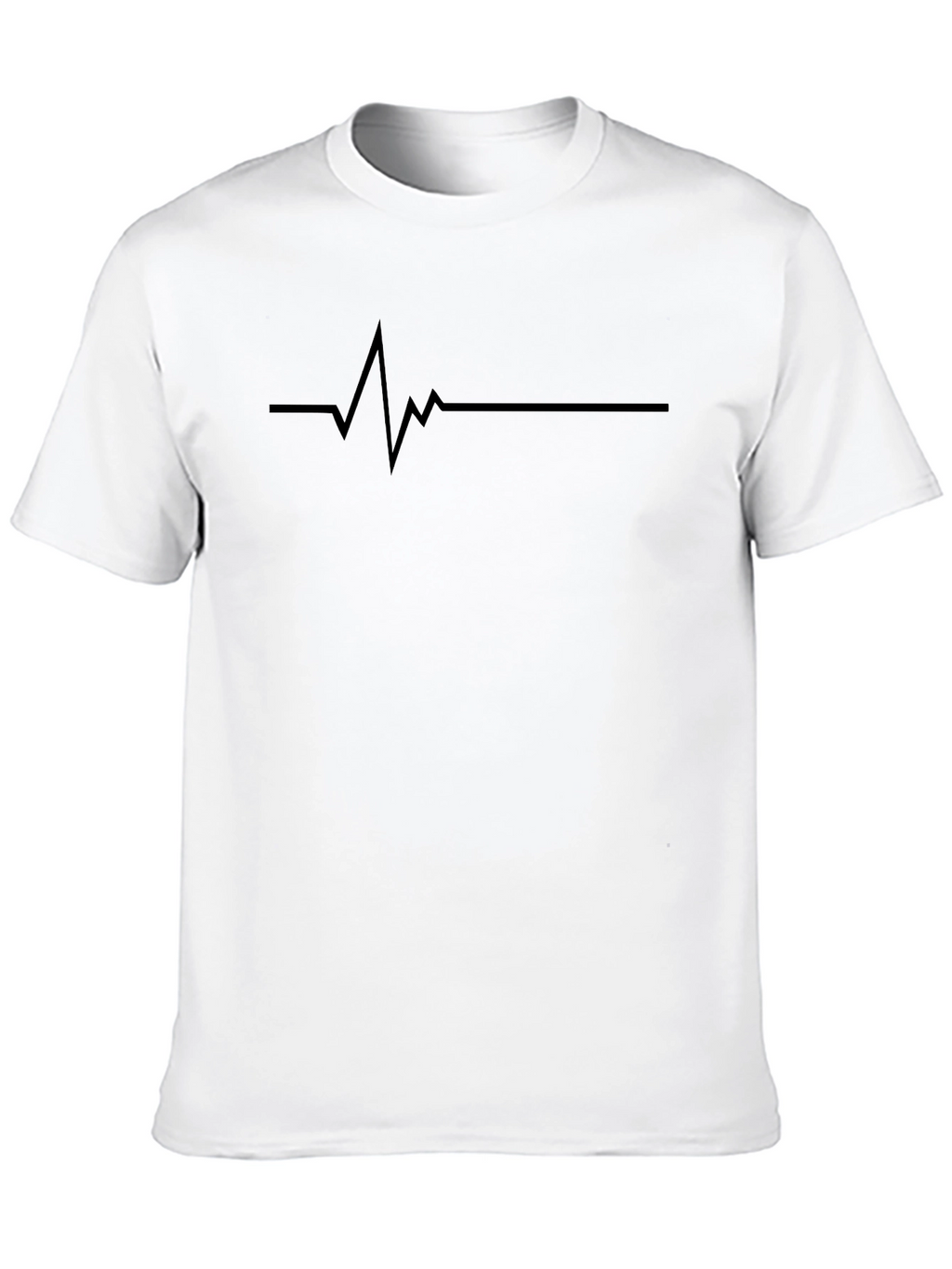 Heartbeat Graphic Tee - Classic Black Cotton T-Shirt