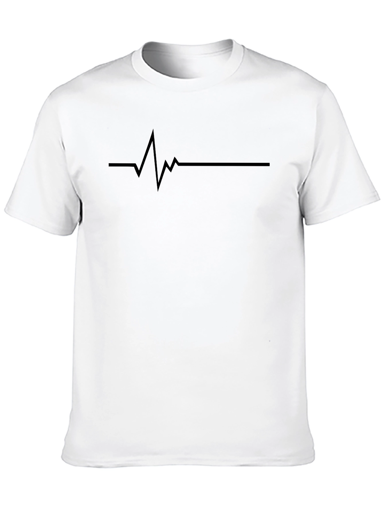Heartbeat Graphic Tee - Classic Black Cotton T-Shirt